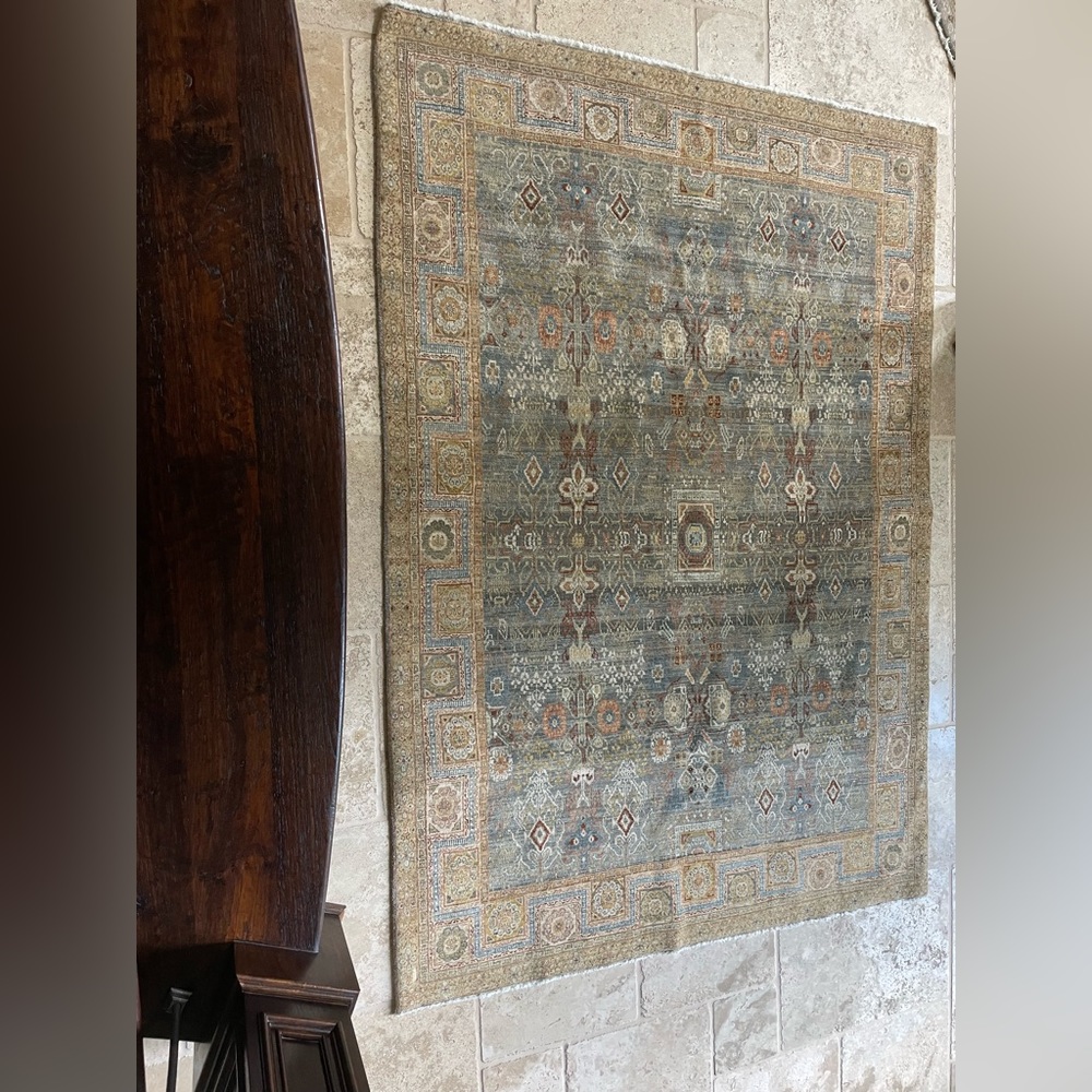 Hand-Knotted Wool Rug 5 x 7